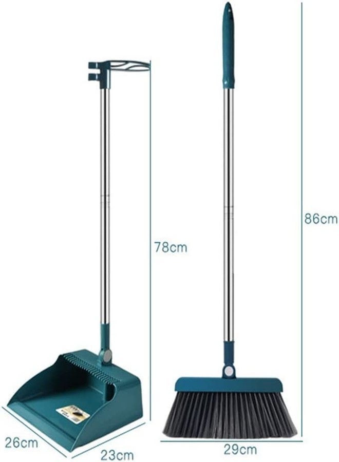 GNEY Broom and Dustpan Set - Self-Cleaning Broom Bristles - Ideal Kitchen, Home and Lobby Broom and Dustpan Combo - Premium Brush, Wisp and Dust Cleaner (Design 2) - Image 2